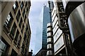 View back down Leadenhall Place from Lime Street