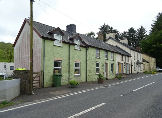 Houses on the A44, Llywernog © JThomas cc-by-sa/2.0 :: Geograph Britain ...