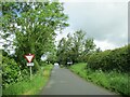 Approaching  crossroads  on  a  country  lane