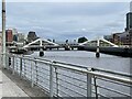 Squiggly/Tradeston footbridge on the River Clyde