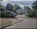 Garage yard entrance gates, Two Locks, Cwmbran