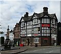 Memorial Drinking Fountain and the Duke William public house, Burslem