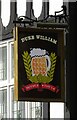 Sign for the Duke William public house, Burslem