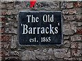 Plaque, The Old Barracks, Dromore