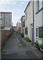 The alley between Amber Street and Pearl Street, Saltburn-by-the-Sea