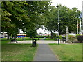 Paved area around the war memorial, Derby War Memorial Village