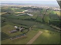 Ulceby Carr Farm to former RAF North Killingholme: aerial 2024