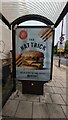 Bus shelter advert on Exchange Street, A41, Aylesbury