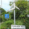 Direction Sign - Signpost on the B3225 in Porlock