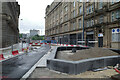 Cycle lane under construction, Hall Ings, Bradford