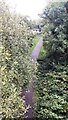 Footpath on former railway trackbed heading east from Lorton Road