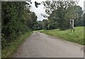 Minor road SW of crossroads, Llandenny Walks