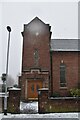 Guardian Angel Church in a snowstorm