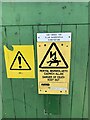 Signs at Plas Maesincla substation, Caernarfon