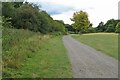 Path to the railway museum in Irchester Country Park