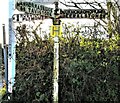 Direction Sign - Signpost by Blowiscombe Cross, Buckland Monachorum parish