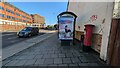 Bus shelter advert on Exchange Street, A41, Aylesbury