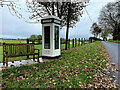 Irish telephone box with seat, Tattyreagh Glebe