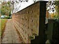 Brick wall, Westmorland Avenue, Kidsgrove