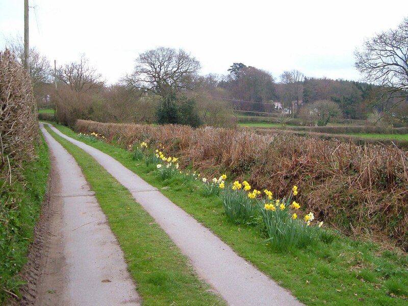 Footpath to the B3180 © Derek Harper cc-by-sa/2.0 :: Geograph Britain ...