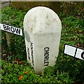 Old Boundary Marker by Cowling Road and Weavers Brow in Cowling