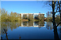 Institute of Technology across balancing pond, Stafford