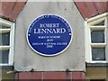 Plaque on Robert Lennard