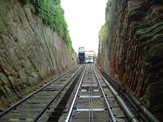 Cliff Railway from Low Town to High Town, Bridgnorth, Shropshire