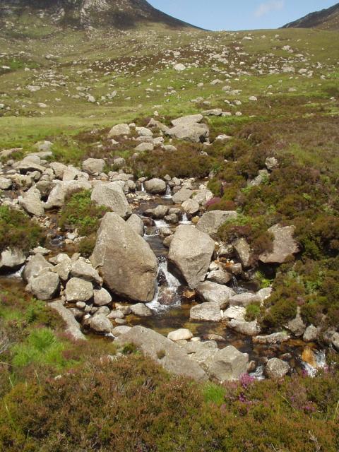 Waterfall at the top of Glen Rosa