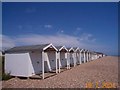 Beach huts between Rustington and East Preston Looking East