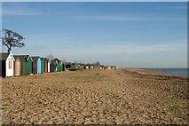 TM0212 : Beach Huts in West Mersea by Wendy Gasperazzo