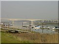 Cuxton Marina and the Channel Tunnel Rail Link Bridge