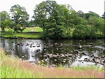 NY9170 : The North Tyne and remains of Roman Bridge by Pam Brophy
