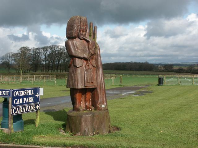 Statue in the car park of the Smithy at Gretna Green