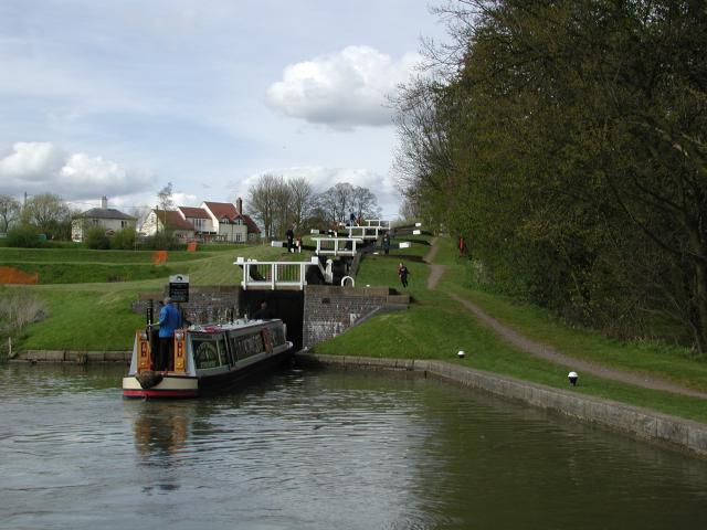 Watford Locks on the Leicester Line of the Grand Union Canal