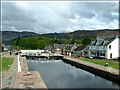 Looking down the locks at Fort Augustus