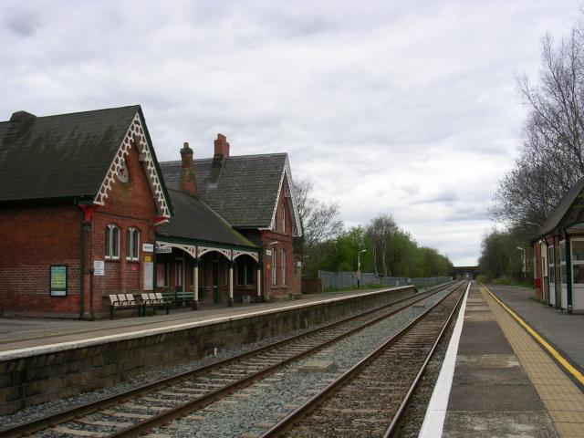 Glazebrook Station, looking west.