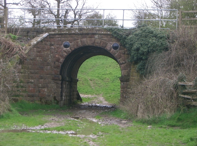 Railway Bridge over the Ladybrook Valley Interest Trail Leading to Lyme Park