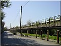 Light railway viaduct and steam pipe, Sittingbourne