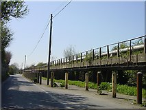 TQ9064 : Light railway viaduct and steam pipe, Sittingbourne by Penny Mayes