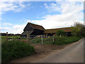 SU5972 : Field Barn on Back Lane near Bradfield by Pam Brophy