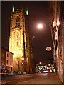 Derby Cathedral by night