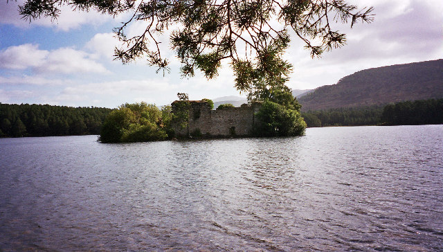 The castle on the islet in Loch an Eilein
