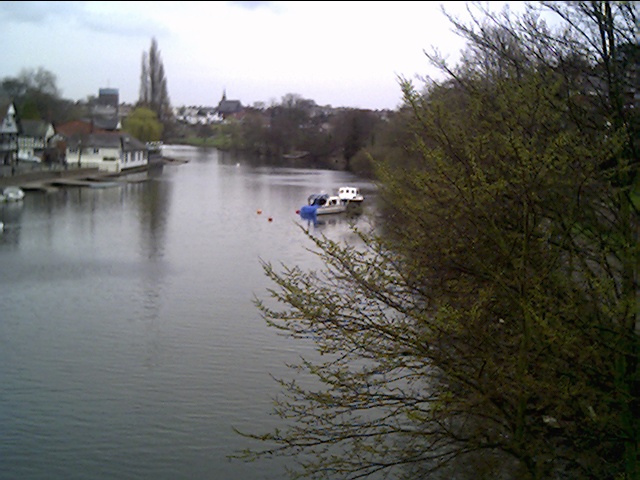 View of the River Dee from the suspension Bridge