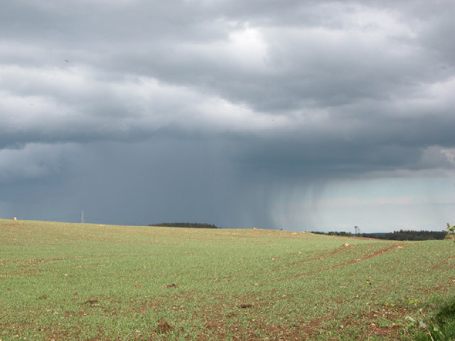Rain over farmland, Aberdeenshire