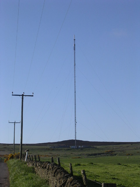Transmitter mast on Gallow Hill