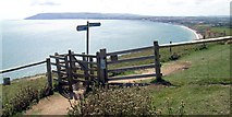 SZ6385 : The view from Culver Down (of Sandown Bay) by Steven Muster