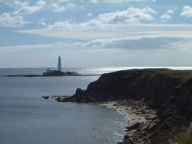 St Mary's lighthouse Old Hartley Northumberland