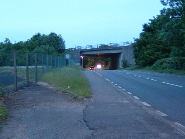 The A34 crossing the old A34 now the B4017