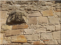 NJ2365 : Spynie Palace - stone face by Ailith Stewart